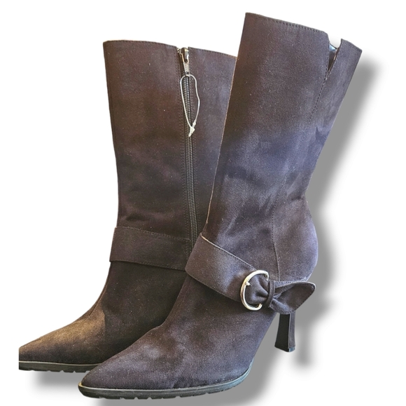 Suede calf high boots - Picture 9 of 9